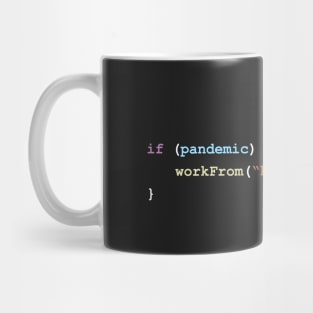 Work From Home If There's a Pandemic Programming Coding Color Mug